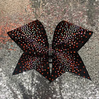 Orange and Black Rhinestone Bow