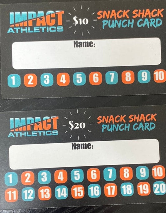 Snack Shack Punch Cards